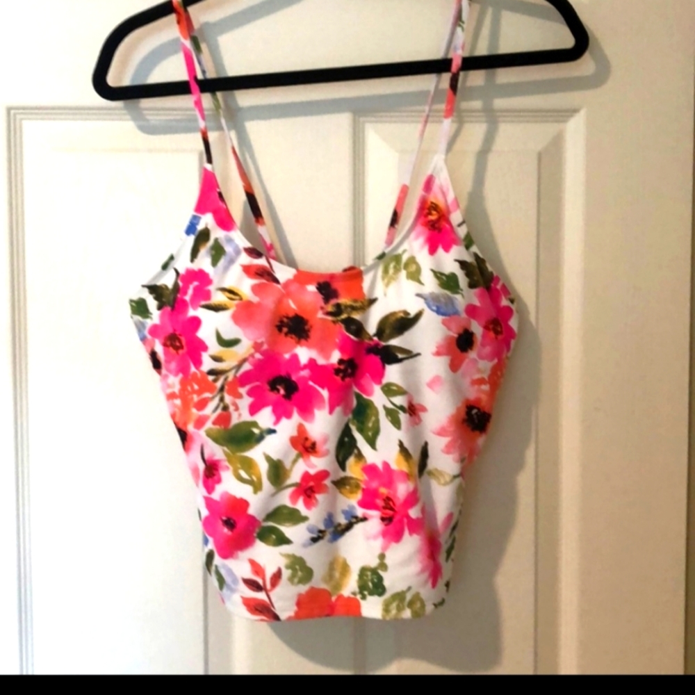 Women’s Tankini Bathing Suit Top Coral Reef sz L